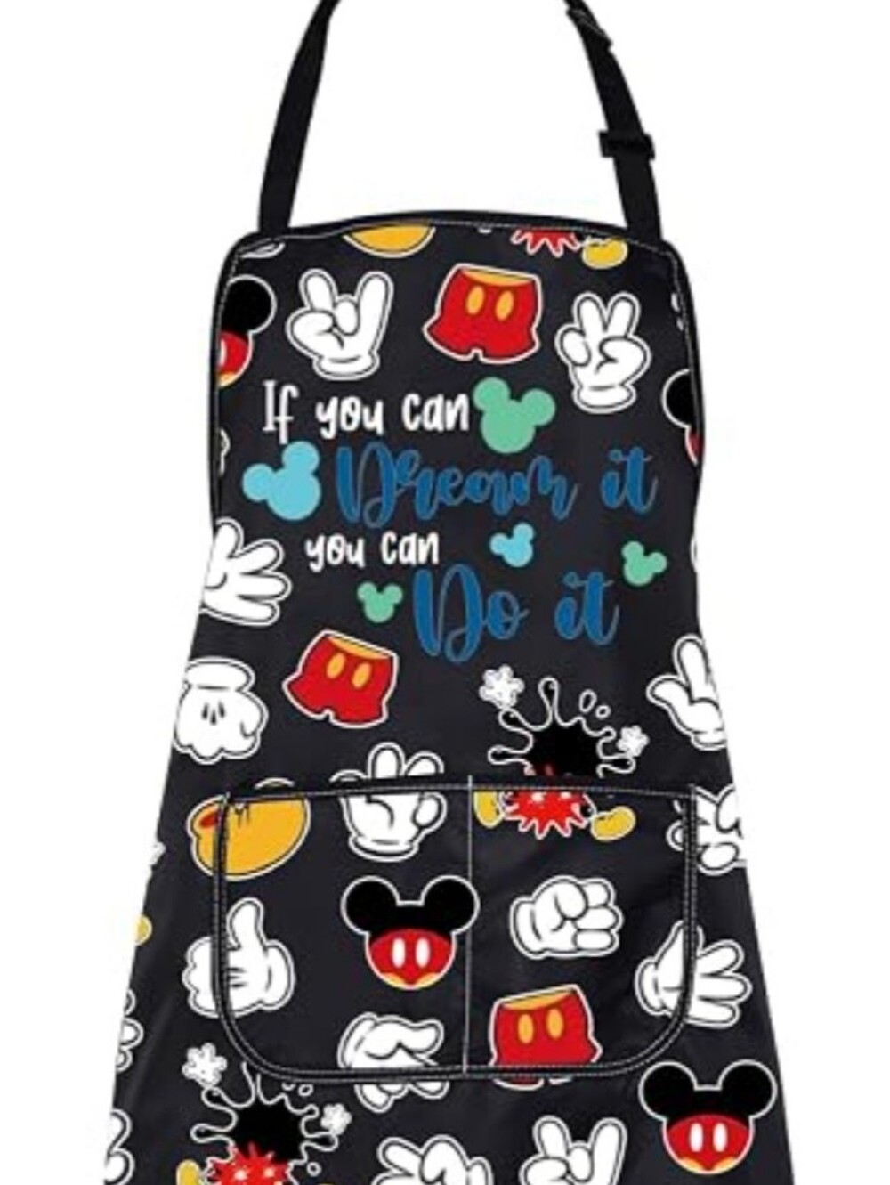 Cartoon Mouse Apron Animewith Pockets, NEW